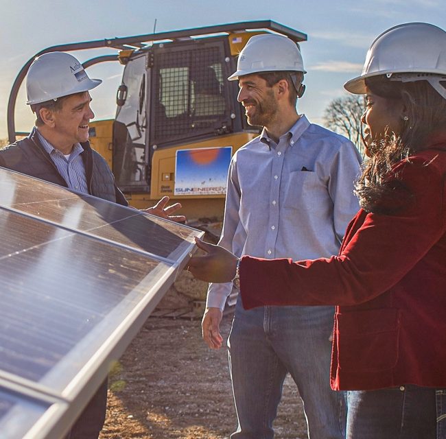 Hakon Mattson, Director of Sustainability with development partners on Virginia solar project