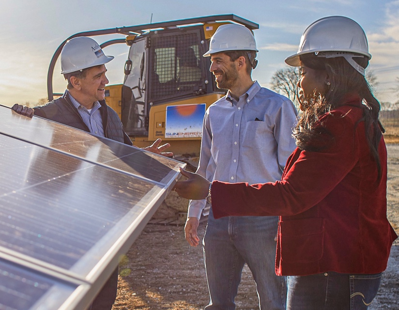 Hakon Mattson, Director of Sustainability with development partners on Virginia solar project